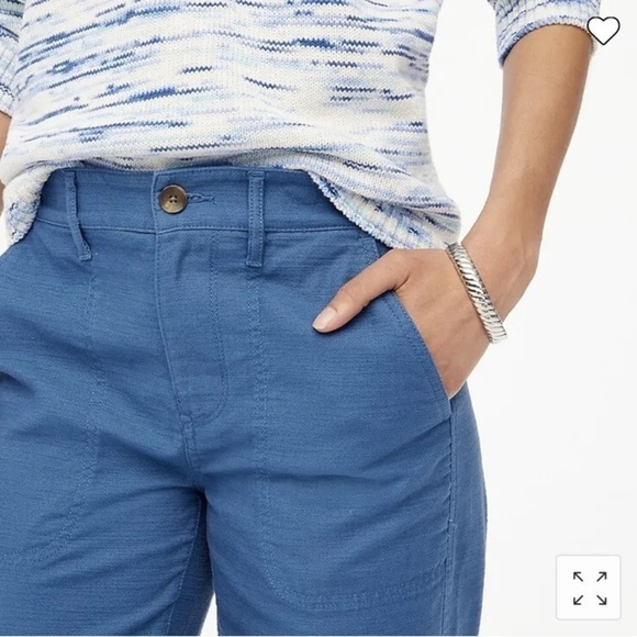 NWT J. Crew Re-Imagined Blue High Waist Cotton Ankle Pants Size 10 - Picture 3 of 11